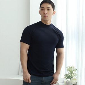 레그데이 남자 머슬핏 반팔 골지 하프넥 머슬 니트티 반팔 니트 6color