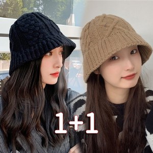 여성 1+1겨울 니트벙거지 꽈배기 버킷햇 모자 Women's fisheman hat