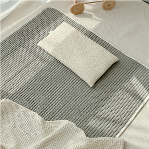 (돗투돗X마롤로뜨) 100수 순면 누빔 아기 이불 신생아 유아 침대 패드 이불 요, 누빔 패드 이불 - 그레이