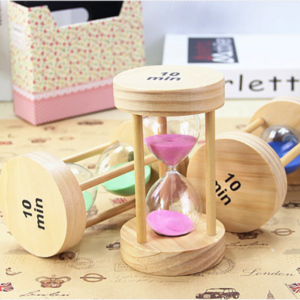 MARKER.MR_ 심플 깔끔 인테리어 원목 원형 탁상 목욕탕 반신욕 사우나 모래시계 _ 방송소품 데스크 테이블 선반 욕실 데코용 인테리어소품, 5분, 랜덤발송