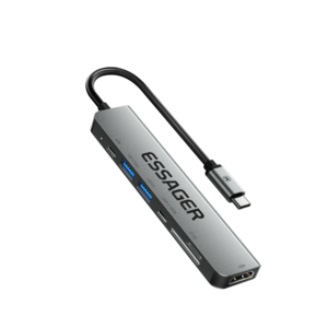 Essage 7in1 USB C타입 멀티 허브, 1개, 그레이