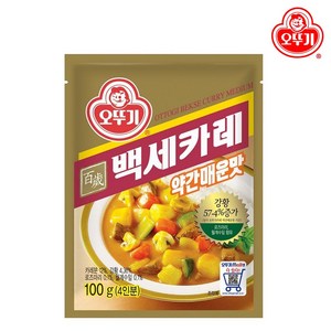 오뚜기 백세 카레 약간매운맛, 100g, 1개