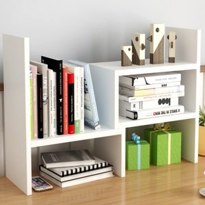 케이영 미니책꽂이 책상정리대 잡지꽂이 코너선반, 2단, 화이트