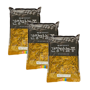 [맛찬]착한식품 간장마늘쫑 업소용 대용량, 4kg, 3개
