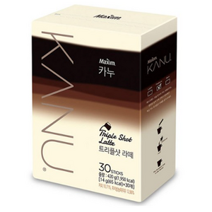 카누 트리플샷 라떼 커피믹스, 14g, 30개입, 3개