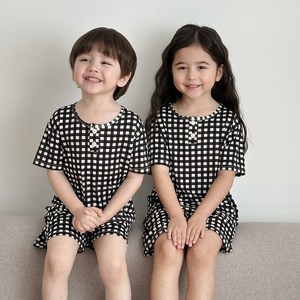 ECLL 냉감 주니어 여름 잠옷 사방 스판 아동 파자마 상하의 세트