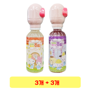 산리오 두근두근 마이쥬씨 사과맛 + 포도맛, 3세트, 220ml