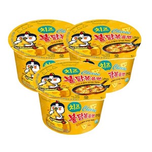 삼양 치즈불닭볶음면 큰컵 105g, 3개