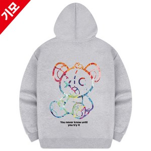 [당일출고/기모추가] 페인트베어 후드티 후드 빅사이즈 남자여성 ZAID_0027