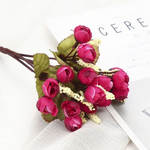 라넌큘러스 인테리어조화 웨딩 부케 미니 조화 꽃다발, 라넌큘러스-화이트, 1개