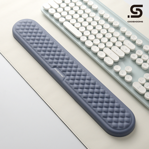 쿠슝 뽈록이 팜레스트 마우스 패드 키보드 손목 받침대 쿠션 보호대 M 세트, 3.뽈록이 키보드 L 손목받침대 단품, 10.Purple Gray (퍼플 그레이)