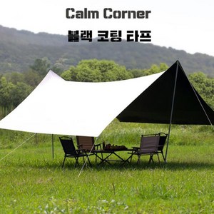 Calm Corner 블랙코팅 감성 캠핑 렉타타프 그늘막 타프 차박 차량 초경량 자외선차단 210D 차광막 감성 차박 어닝 미니 타프, 01 WHITE_02