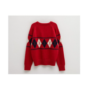 로라로라 여성용 ARGYLE KNIT PULLOVER