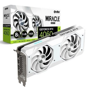 이엠텍 지포스 RTX 4060 MIRACLE WHITE D6 8GB