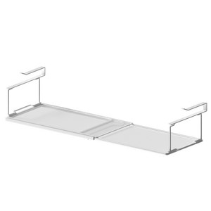 공간 활용 철제 길이 조절 틈새선반 걸이식 선반, 언더선반_화이트