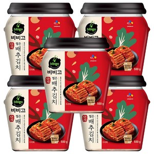 cj제일제당(주) 비비고 썰은배추김치(용기), 500g, 5개