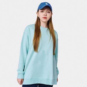 이그잼플 여성 겨울 기모 옆트임 무지 오버핏 맨투맨