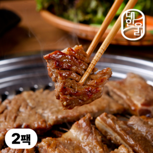 대한우리 칼집 양념 돼지갈비, 1kg, 2개