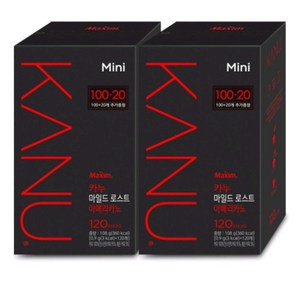 맥심 카누 미니 마일드 로스트 아메리카노 120T 2개, 900mg, 120개입