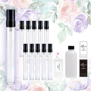 향수 KIT 원형향수글라스10ml 향수만들기 10개세트, 원형향수10ml_10개세트, 16. 에르메스 세레니티 10ml, 10개