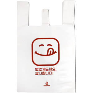 [대한잡화점] 다양한 음식 배달봉투 100매, 맛있게 드세요 (소) 비닐봉투 (100매), 1개, 100매입