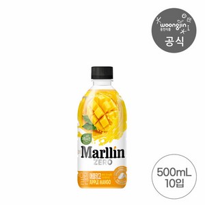 웅진 본사직영 자연은 더말린 제로 애플망고 500ml 10펫, 10개