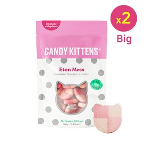 [스웨디시 젤리] CandyKittens 캔디키튼스 비건 젤리 이튼 메스 140g, 2개