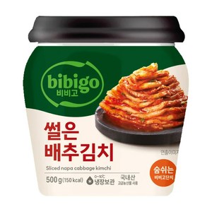 (냉장)비비고 썰은배추김치(용기)500g, 500g, 4개