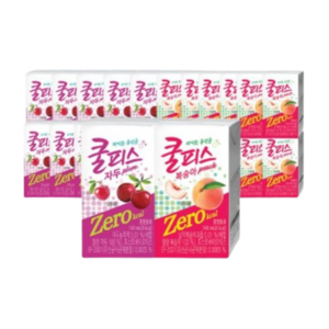 동원 쿨피스 제로 복숭아 + 자두 반반팩 140ml 24개 박스안심포장 과즙음료팩