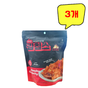 더다믐 김치부각 김칩스 매운김치전맛, 40g, 3개