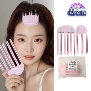 [BandxAI] 2p 앞머리 볼륨 업 뿌리 정수리 살리기 헤어스타일링을 위한 매직 빗핀, 1세트, 6핀+3핀SET_베이비 핑크