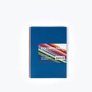 star starred 두꺼운 25컬러 색지(25 COLORED Thick PAPER), 250g A5 50매