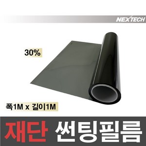 오토맥스 NEXTECH 국산 열차단 자동차 썬팅지 썬팅필름, 30%, 1mX1m