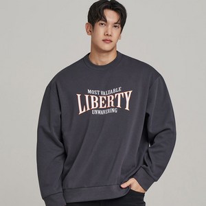 업클라스 세미 오버핏 LIBERTY 특양면 맨투맨 a4109