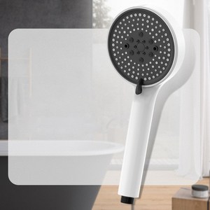 럭키샵 욕실 샤워기 헤드 12CM 대영 5단분사, 화이트, 1개