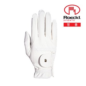 [Roeckl Sports] ROECK-GRIP 뢰클 성인 승마장갑 정품, 6, 화이트, 1개