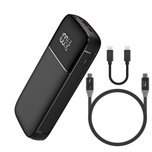 100W 초고속 보조배터리 휴대폰 노트북 휴대용 고속 충전기 PD PPS QC 대용량 20000mah 썬더볼트3 케이블 T60 T120, PPS 초고속 충전2.0 보조배터리T60