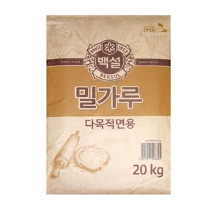 백설 밀가루 다목적면용, 1개, 20kg