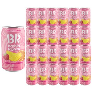 배스킨라빈스 레인보우 샤베트 제로 탄산음료, 24개, 350ml
