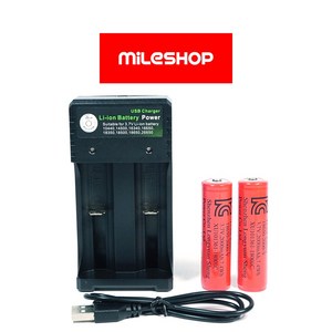 18650 배터리 충전기 세트 2000mAh 7.4Wh 충전지 리튬이온 2구 4구 충전기, 2000mAhx2ea+2구충전기, 1개