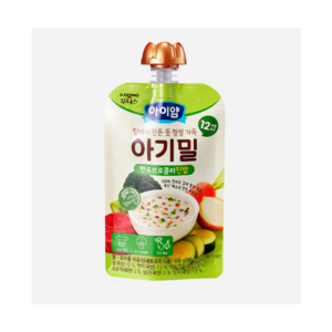 아이얌 아기밀 한우브로콜리 진밥, 혼합맛(한우/브로콜리), 100g, 10개