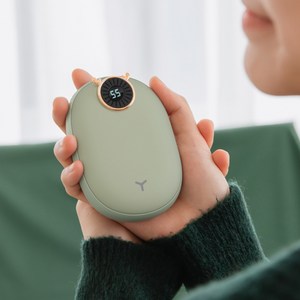충전식 손난로 전기손난로 usb 손난로 대용량(10000mAh) 보조배터리손난로 kc인증, 01. 그린