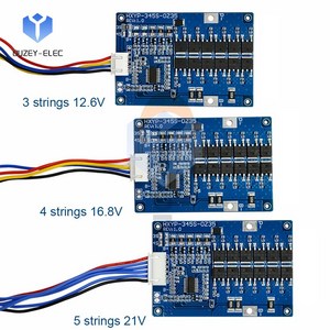 18650 리튬 배터리 보호 보드 3S 4S 5S 12 6V 16 8V 21V 밸런스 기능 온도 제어 35A 과충전 방지, 5S 21V, 1개