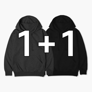 빌리언즈 남녀공용 후드티 단체복 기본 데일리 특양면 빅사이즈 1+1