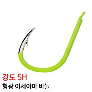 형광 이세아마 바늘 낚시 바늘, 3호, 1개