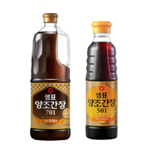 샘표 양조간장701 1.7L + 양조간장 501 500ml, 2.2L, 1세트