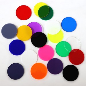 아크릴판 원형 재단 주문 제작 2T 3T 5T 8T 10T 작품 건축모형, 2mm, 1개, 녹색투명