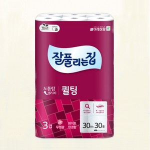 잘풀리는 집 퀄팅 롤화장지, 30m, 30개입, 2개