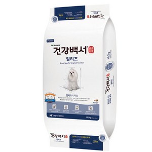 건강백서 말티즈 건식사료, 연어, 10.2kg, 1개