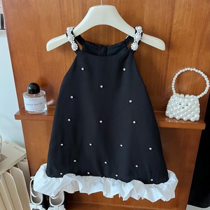 여아 민소매 큐빅 도트 프릴 원피스